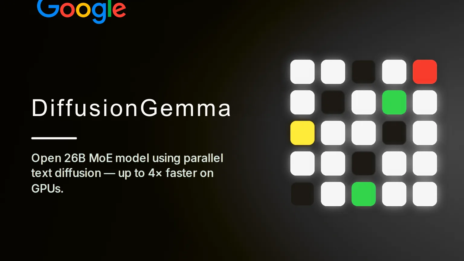 Google выпустила DiffusionGemma: открытая модель с текстовой диффузией и генерацией до 4× быстрее